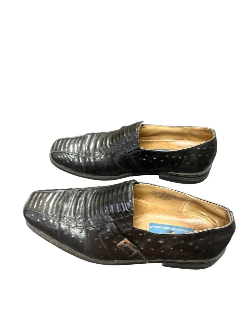 Giorgio Brutini mens brown leather monk strap dress shoes sz 9M SKU 10-553